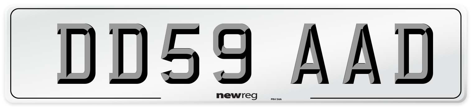 DD59 AAD Number Plate from New Reg